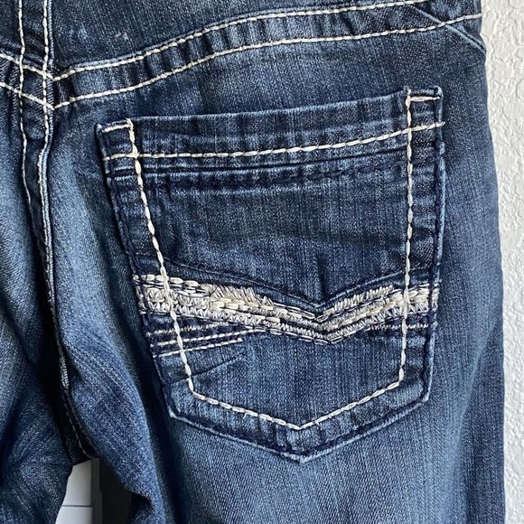 BKE Jeans Sz 28S Blue Carter Bootcut Dark Wash Faded Preppy Denim - Picture 7 of 15